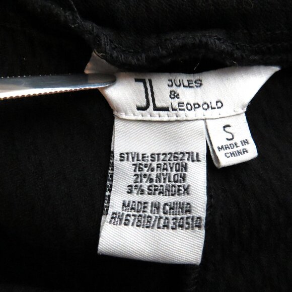 Jules & Leopold Black Diamond-Textured Slim Stretch Pull-On Trousers Size Small - Picture 7 of 8